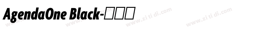 AgendaOne Black字体转换